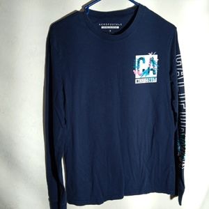 Dark blue small long sleeve aeropostale shirt